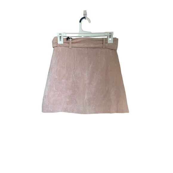 NWT BlankNyc Leather Suede Candy Blush Pink Mini Skirt Size 25 - Picture 8 of 16